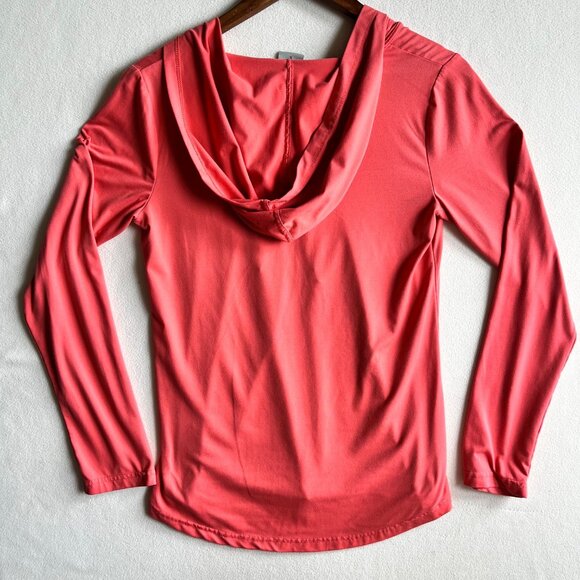 Artisans Womens Coral Hooded Long-Sleeve T-Shirt With Sunriver Resort Oregon Log - Picture 4 of 5